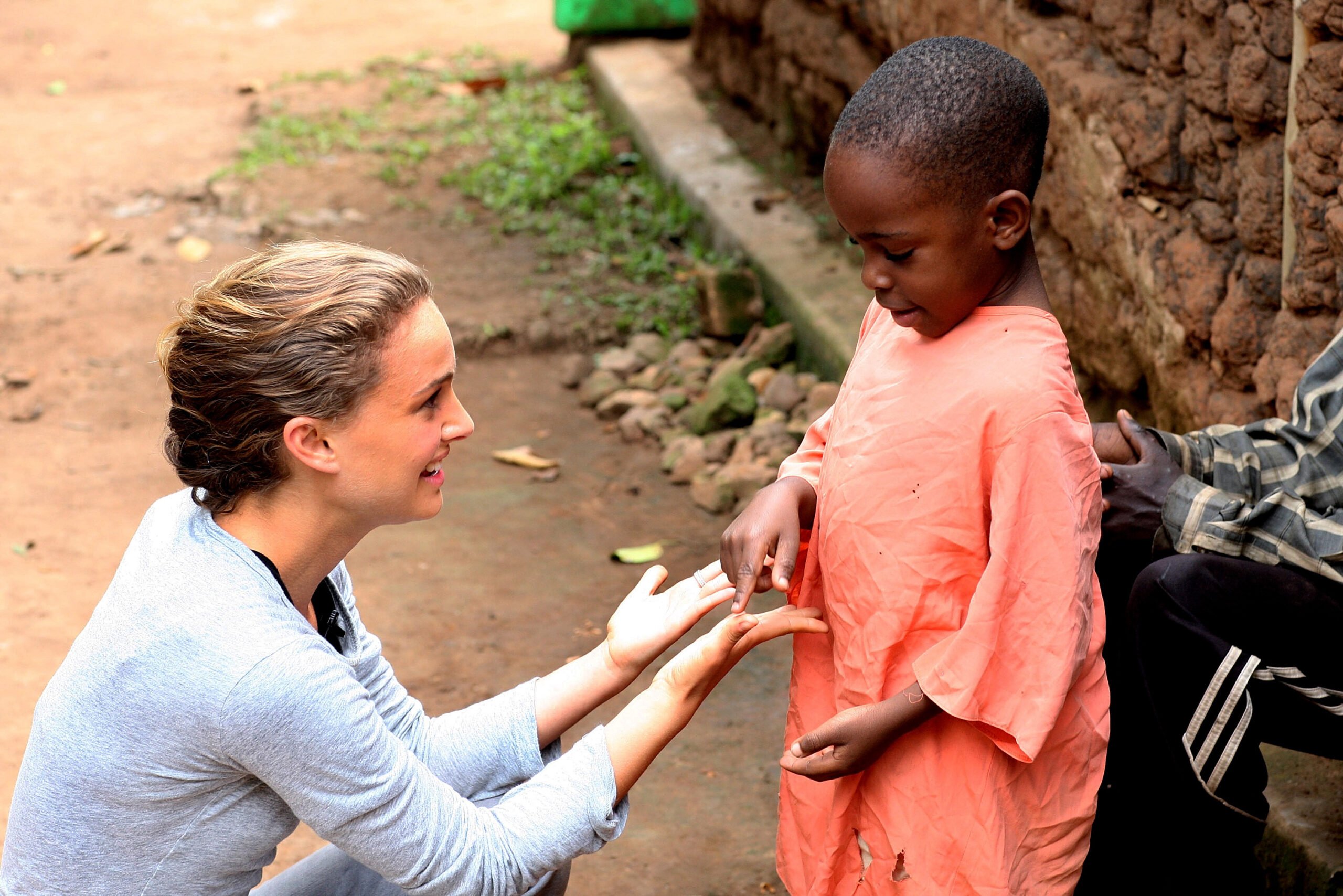 Natalie Portman on location in Kenya during the development of The Listen Campaign.